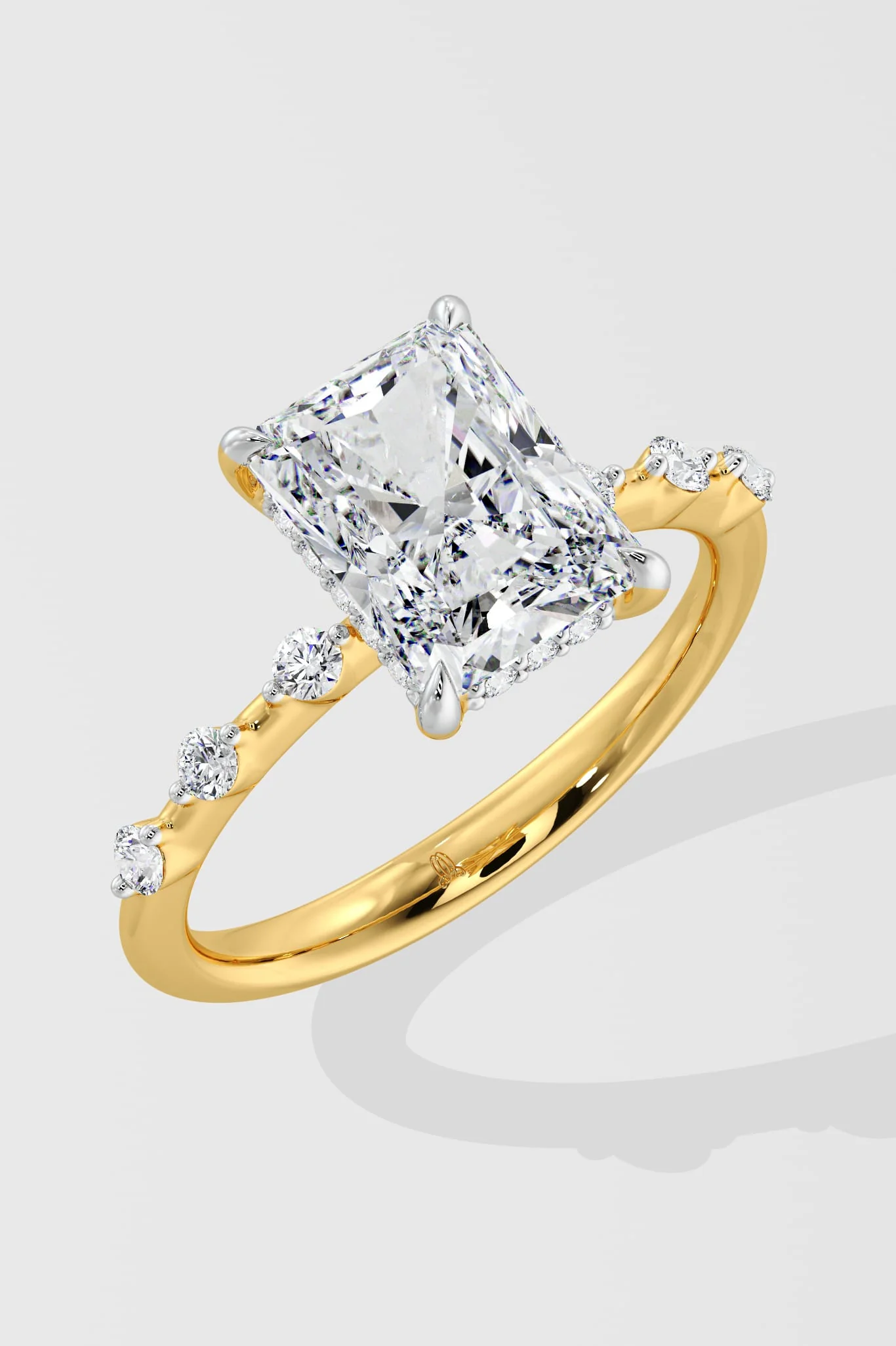 2 Ct Radiant Spaced Ring